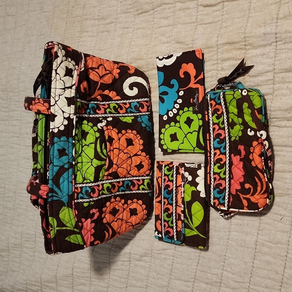 Vera Bradley purse, wallet, Checkbook cover & credit card Wristlet